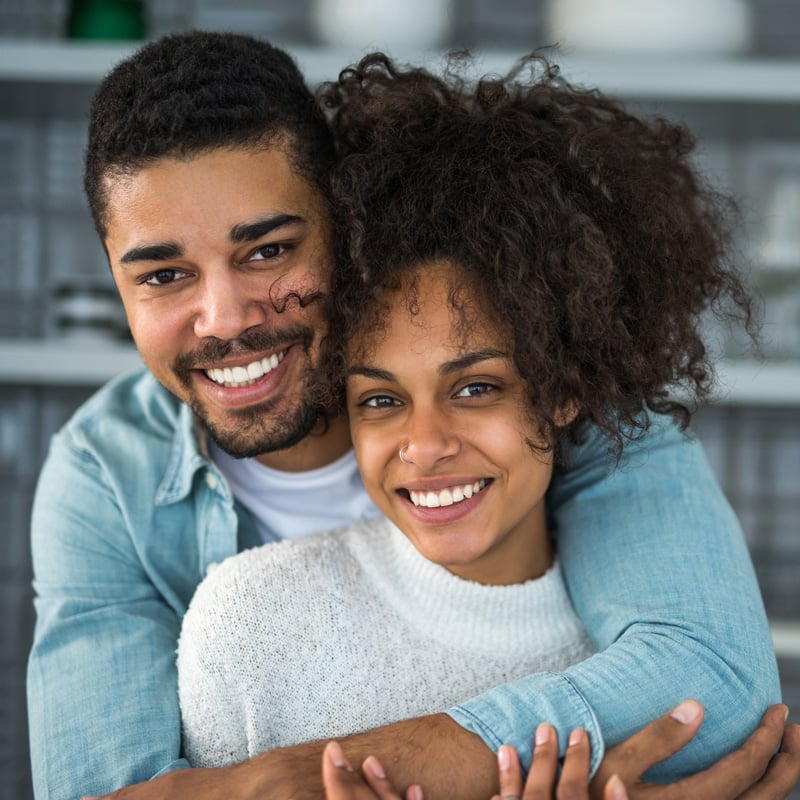 couple smiling